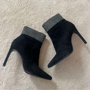 Stuart Weitzman Crystal Booties, Size 8 1/2 M